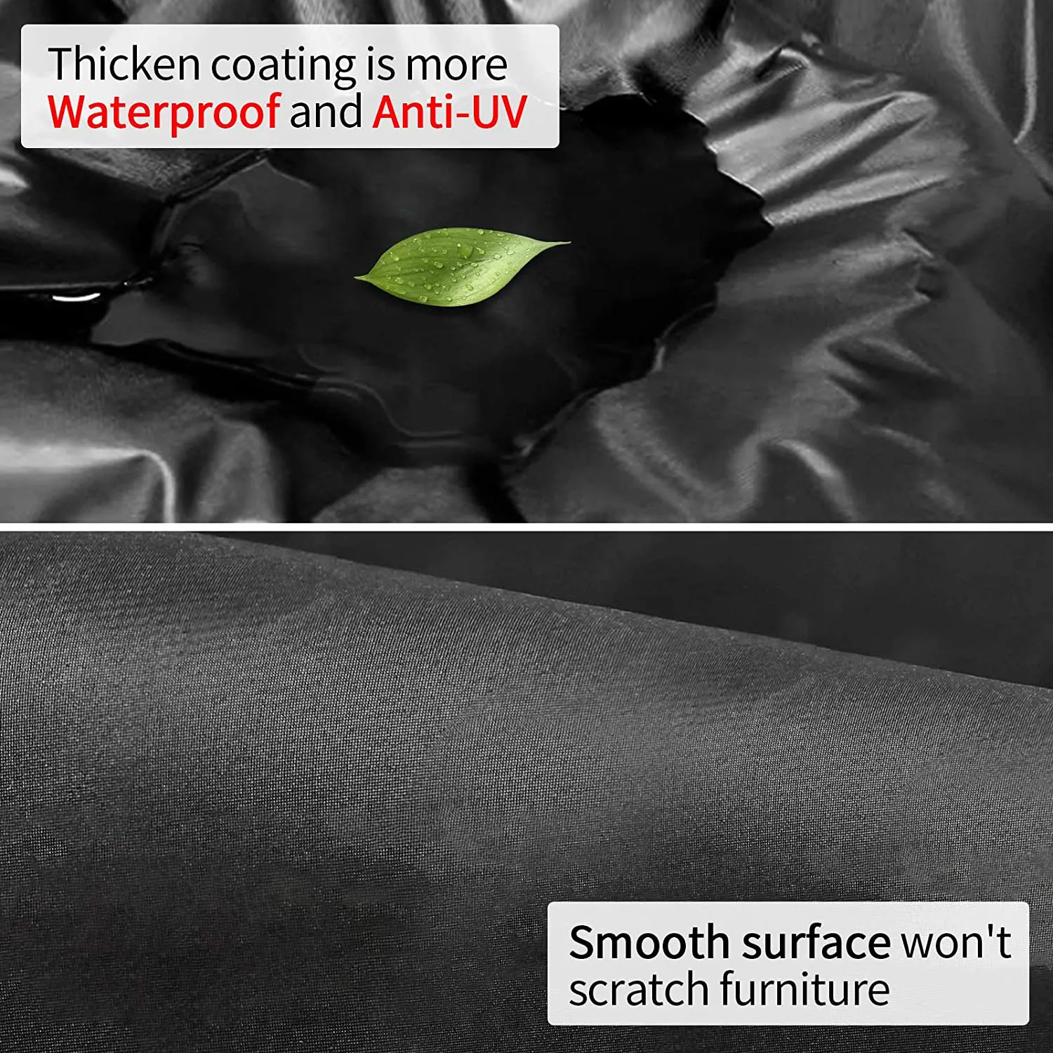 Rynx | ESSORT Outdoor Furniture Protection Waterproof Patio Table Protectors, 4-6 Seat Tough Wind Resistant Square Garden Table Sofa Protection, UV Resistant (83.5''x48.4''x29'')
