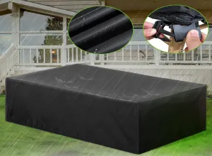 Rynx | ESSORT Outdoor Furniture Protection Waterproof Patio Table Protectors, 4-6 Seat Tough Wind Resistant Square Garden Table Sofa Protection, UV Resistant (83.5''x48.4''x29'')