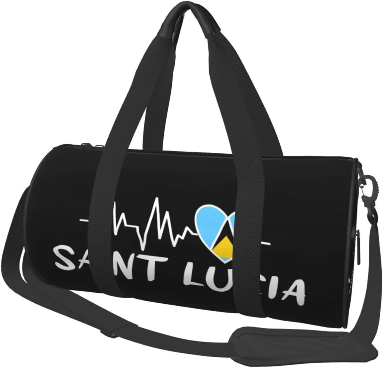Saint Lucia Heartbeat Duffel Bag Gym Bag Travel Sports Tote Large Foldable Beach Swim Yoga2
