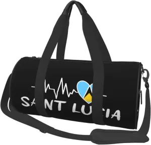 Saint Lucia Heartbeat Duffel Bag Gym Bag Travel Sports Tote Large Foldable Beach Swim Yoga2