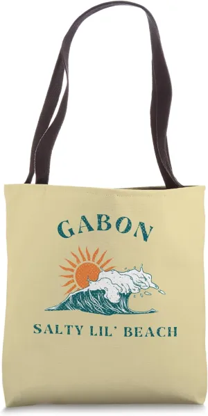 Salty Lil Beach Gabon Travel Souvenir Gabon Tote Bag