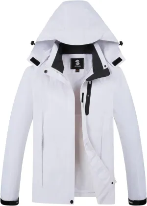 SaphiRose Womens Waterproof Rain jacket Lightweight Active Outdoor Raincoat with Removable Hood