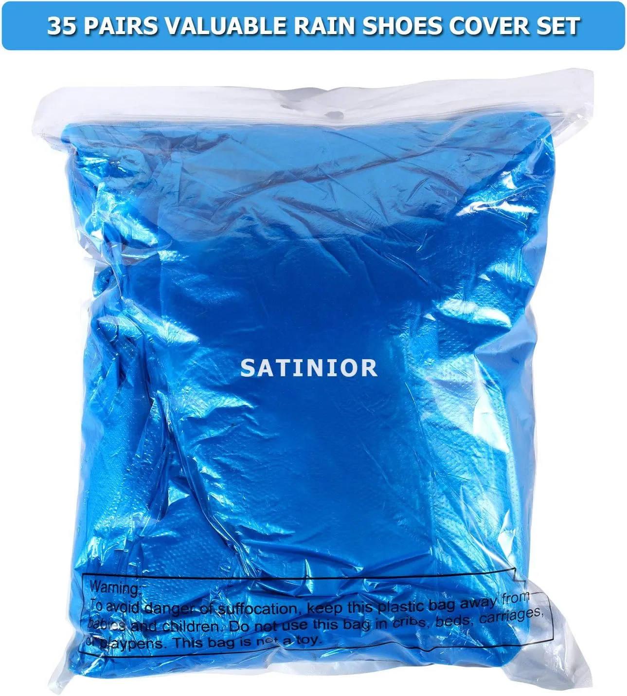 SATINIOR Disposable Boot Covers Plastic Long Waterproof Shoes Cover Over The Knee for Men Women