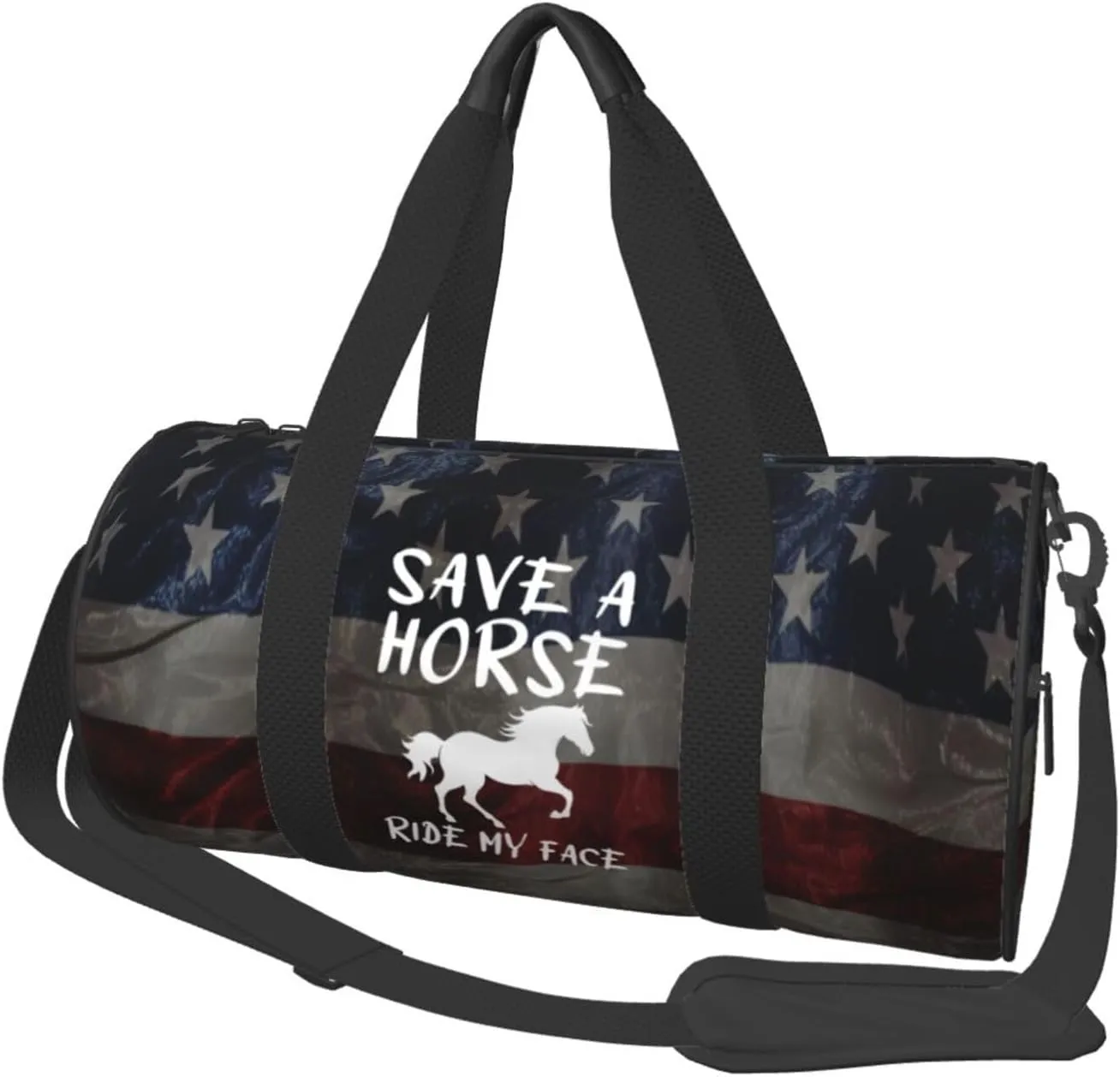 Save A Horse Ride My Face Duffel Bag Gym Bag Travel Sports Tote Large Foldable Beach Swim Yoga2