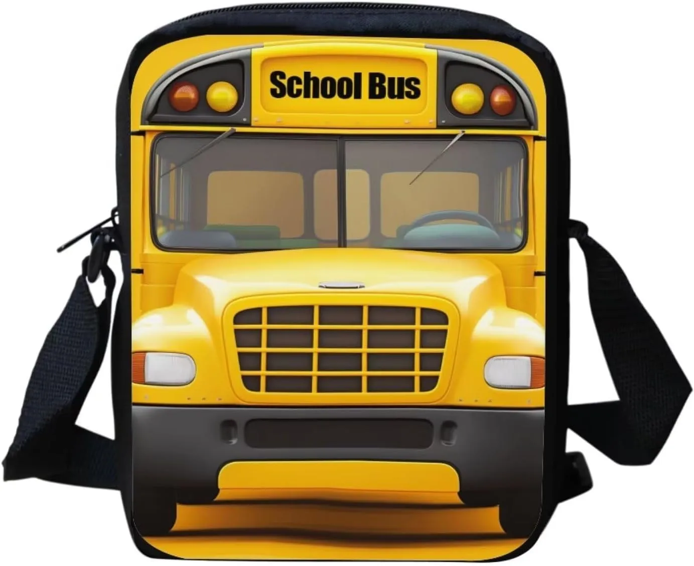School Bus Messenger Bag for Women Girls, Small Sling Messenger Bag for Party