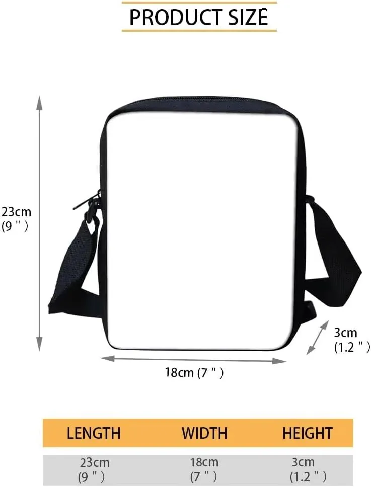 School Bus Messenger Bag for Women Girls, Small Sling Messenger Bag for Party