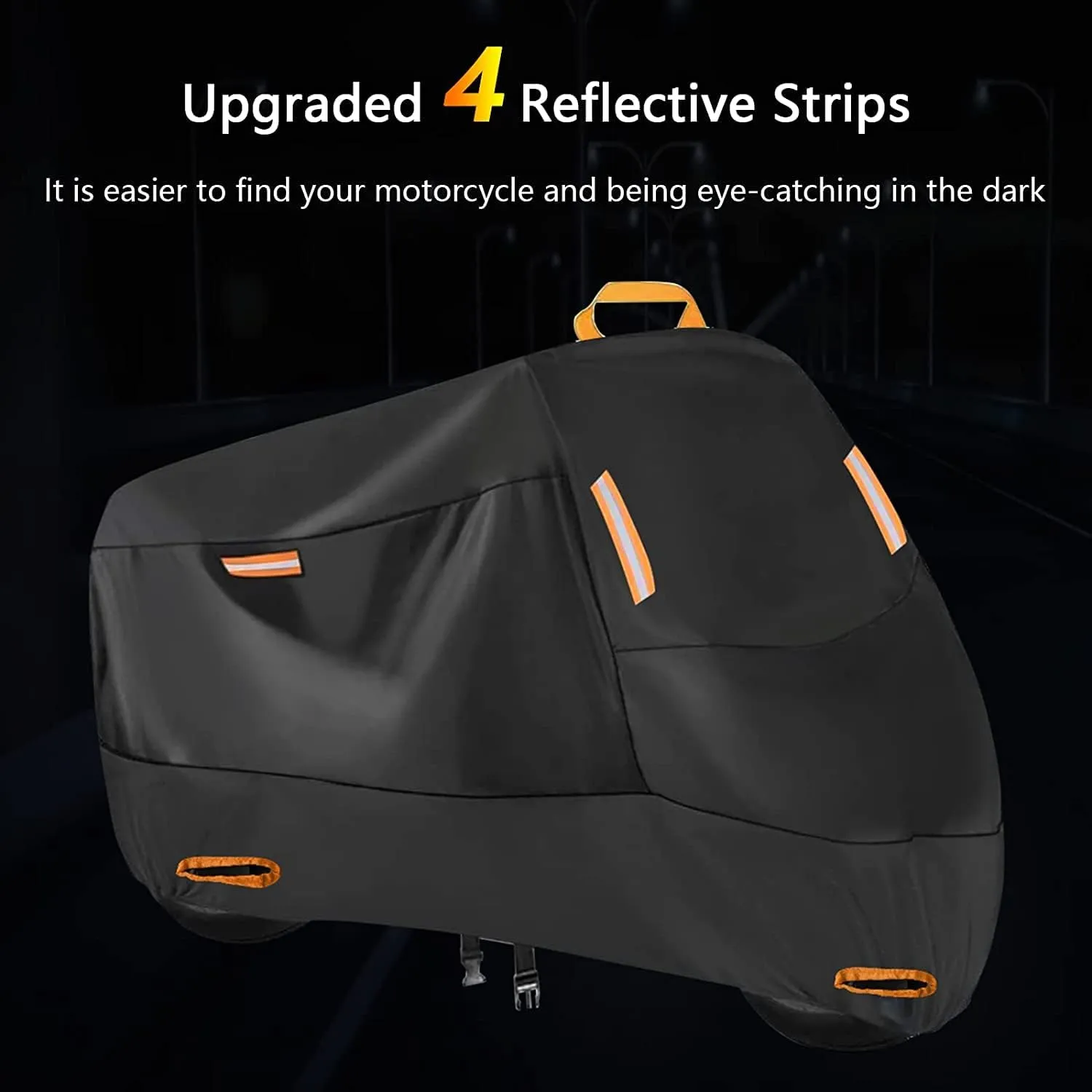 SECELES 300D Motorcycle Cover Heavy Duty, SECELES All Season Durable Scooter Vespa Cover Waterproof Outdoor for Small Bike Scooter Bicycle fit up to 75 inch Motorbike (L: 75" x 37" x 39")