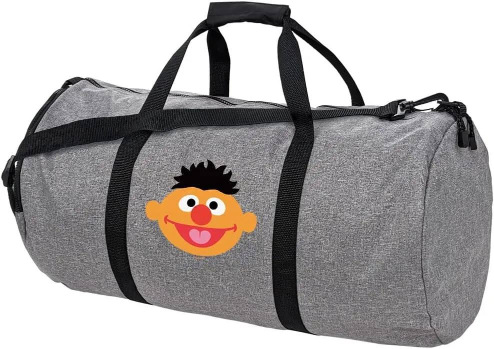 Sesame Street Ernie Head Lightweight Duffel Bag for Sports and Gym Packable for Travel