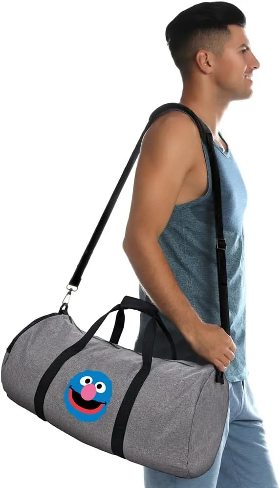 Sesame Street Grover Head Lightweight Duffel Bag for Sports and Gym Packable for Travel