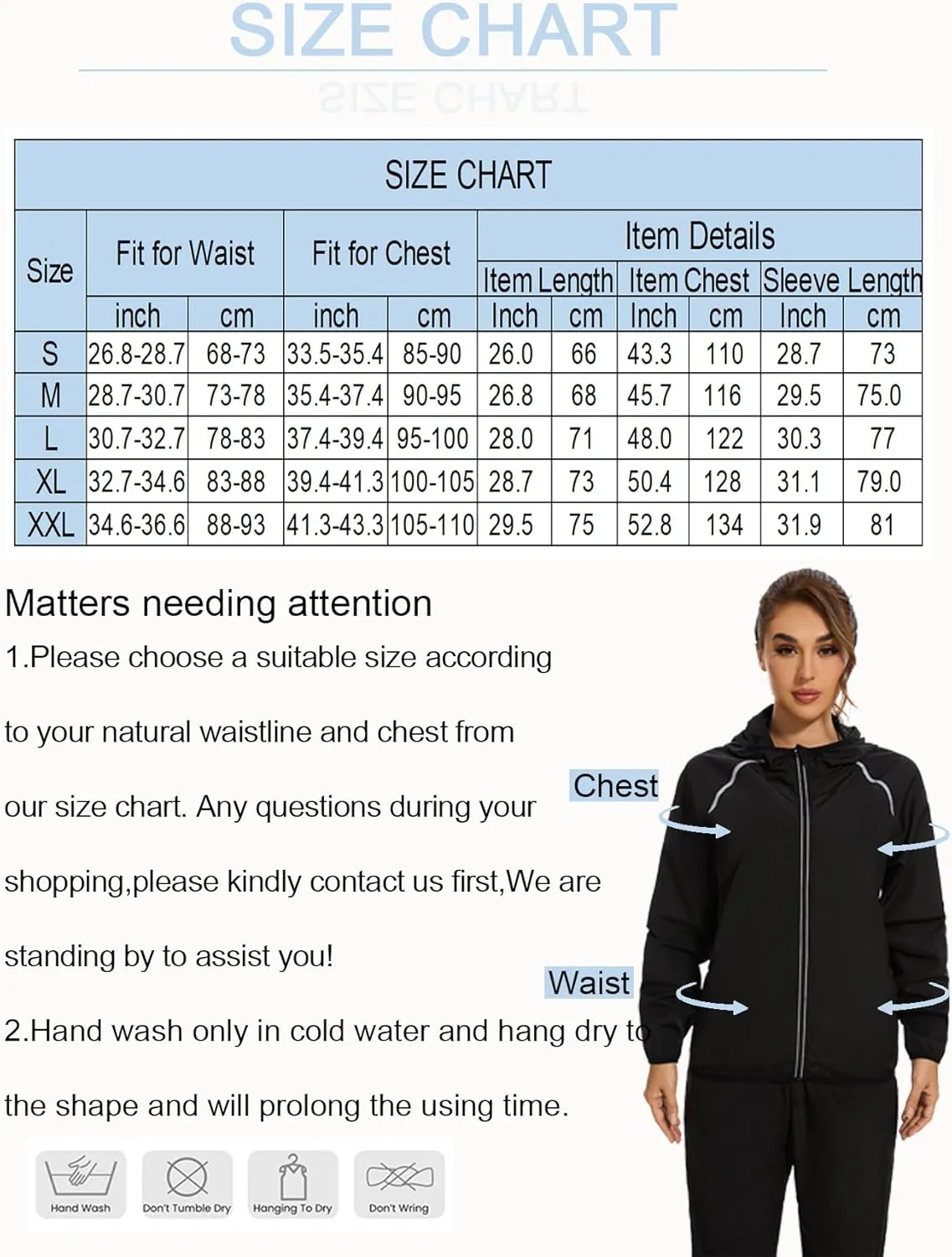 SEXYWG Women Rain Jacket with Hood Zipper Rain Coat Long Sleeves Raincoat Stylish Rain Suit Top Outdoor Travel Coat