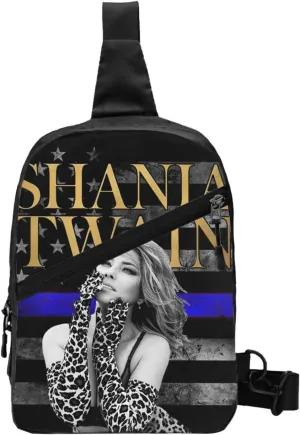 Shania Music Twain Crossbody Bag Chest Handbag Sling Bag Adjustable Shoulder Pouch Cool Chest Package Foldable Multipurpose Daypack for Travel