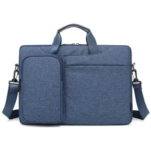 Shoulder Bag with Water Resistant Nylon & Padded Strap | Includes Zipper Pocket | 15.6 inch | Blue