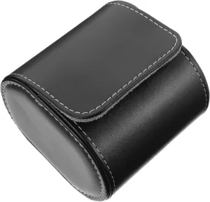 Single Slot Watch Storage Box Portable Jewelry Box for Mechanical Watches Elegant Design for Home Travel Lightweight PU Case with Press Button Closure
