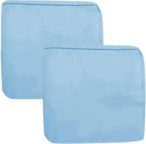 SK Studio Patio Cushion Covers Replacement, 2 Pack Waterproof Outdoor Furniture Seat Cushion Slipcover with Zipper for Garden and Backyard, Blue