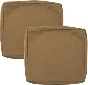 SK Studio Patio Cushion Covers Replacement, 2 Pack Waterproof Outdoor Furniture Seat Cushion Slipcover with Zipper for Garden and Backyard, Coffee