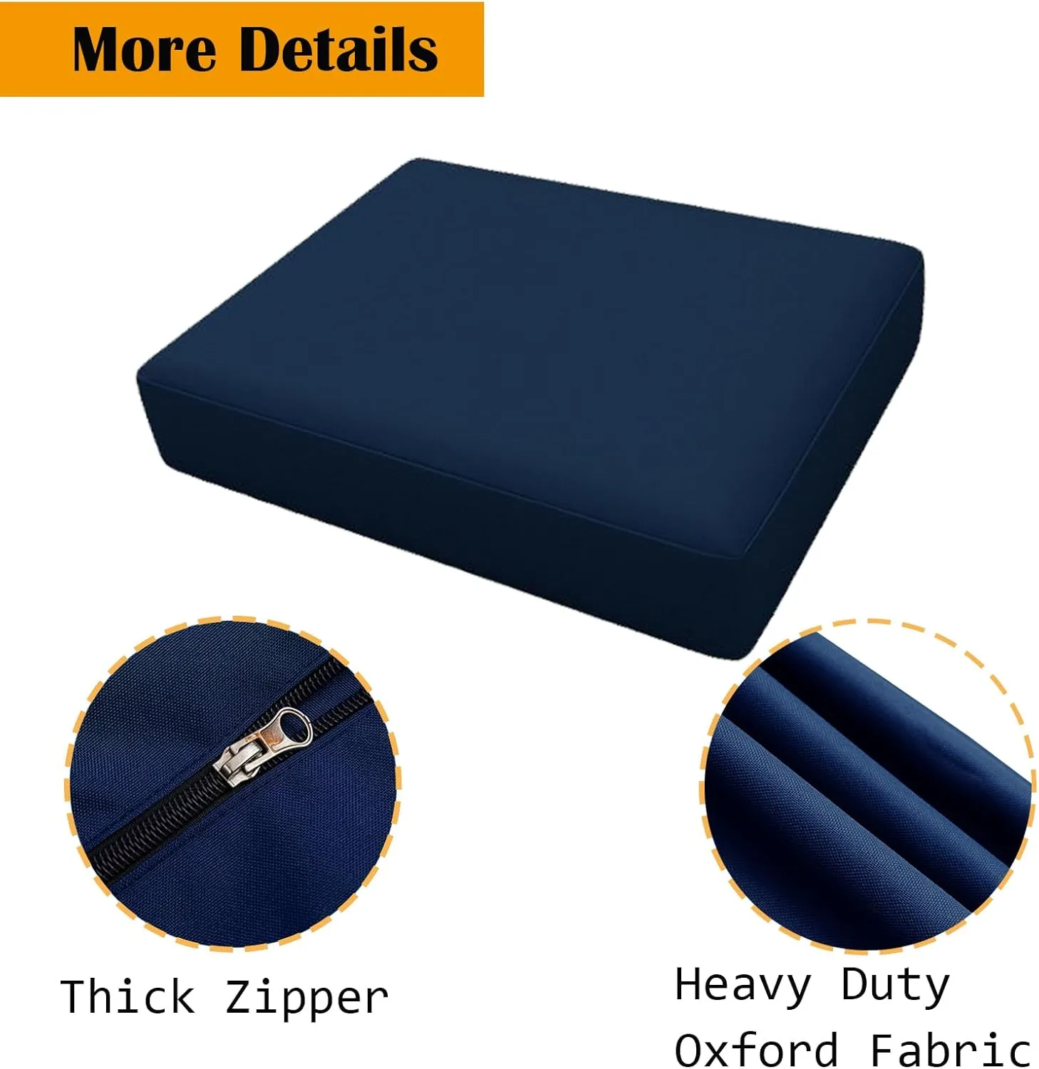 SK Studio Patio Cushion Covers Replacement, 2 Pack Waterproof Outdoor Furniture Seat Cushion Slipcover with Zipper for Garden and Backyard, Coffee