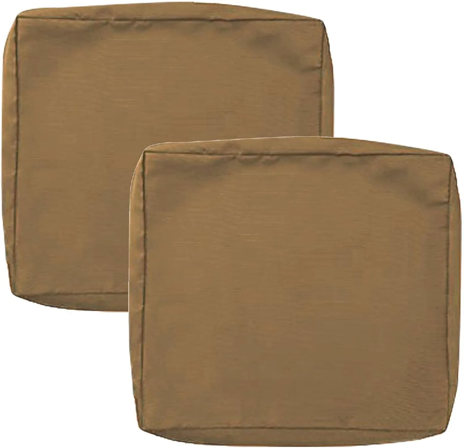 SK Studio Patio Cushion Covers Replacement, 2 Pack Waterproof Outdoor Furniture Seat Cushion Slipcover with Zipper for Garden and Backyard, Coffee