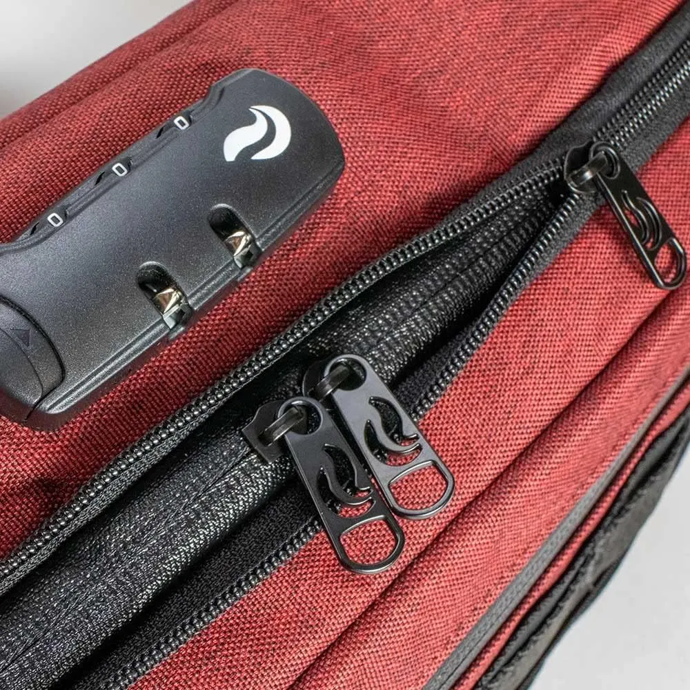 Skunk Sling Smell Proof Bag Medium w/Combo Lock (Burgundy)