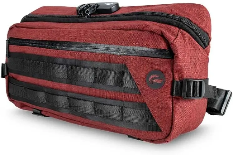Skunk Sling Smell Proof Bag Medium w/Combo Lock (Burgundy)