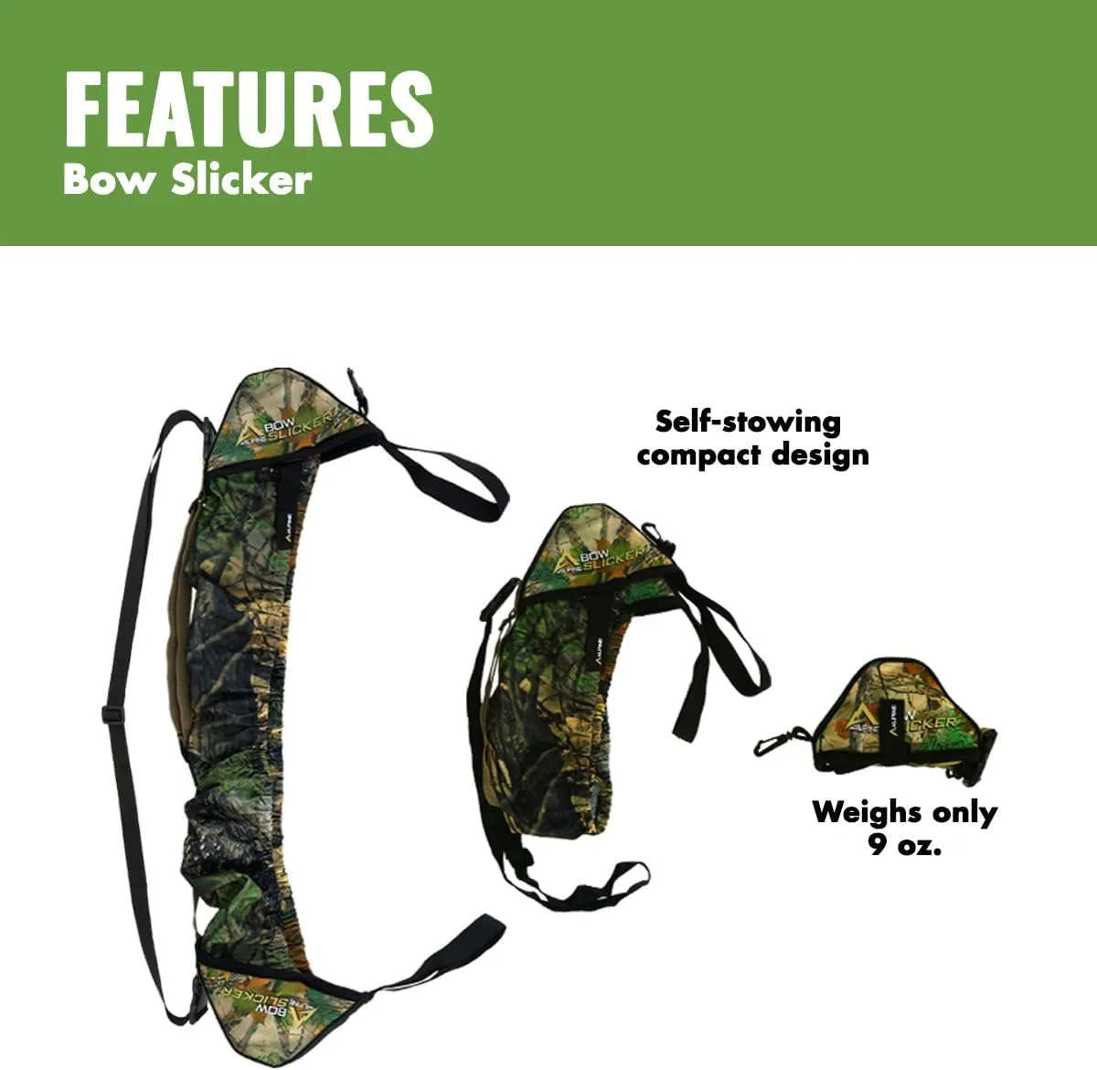 Slicker Weatherproof Bow Sling for Archery, Soft and Compact Bow Case for Hunting Gear Accessories, Cam and String Protector