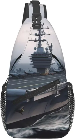 Sling Backpack Bag Crossbody Shoulder Bag Aircraft Carrier Chest Bag Lightweight Hiking Daypack,Unisex
