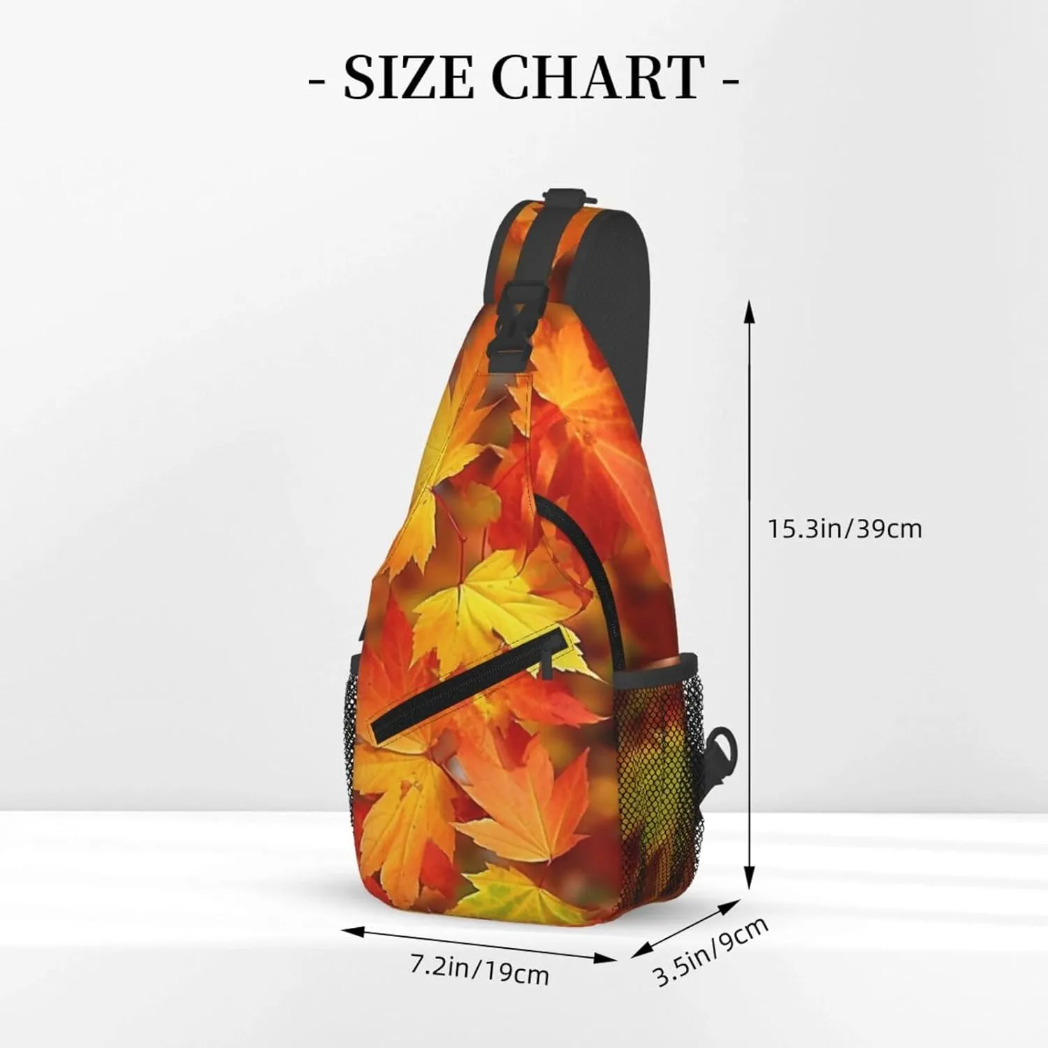 Sling Bag Crossbody Sling Backpack for Men Women Autumn Leaves of Maple Cross Chest Bag Travel Hiking Daypack