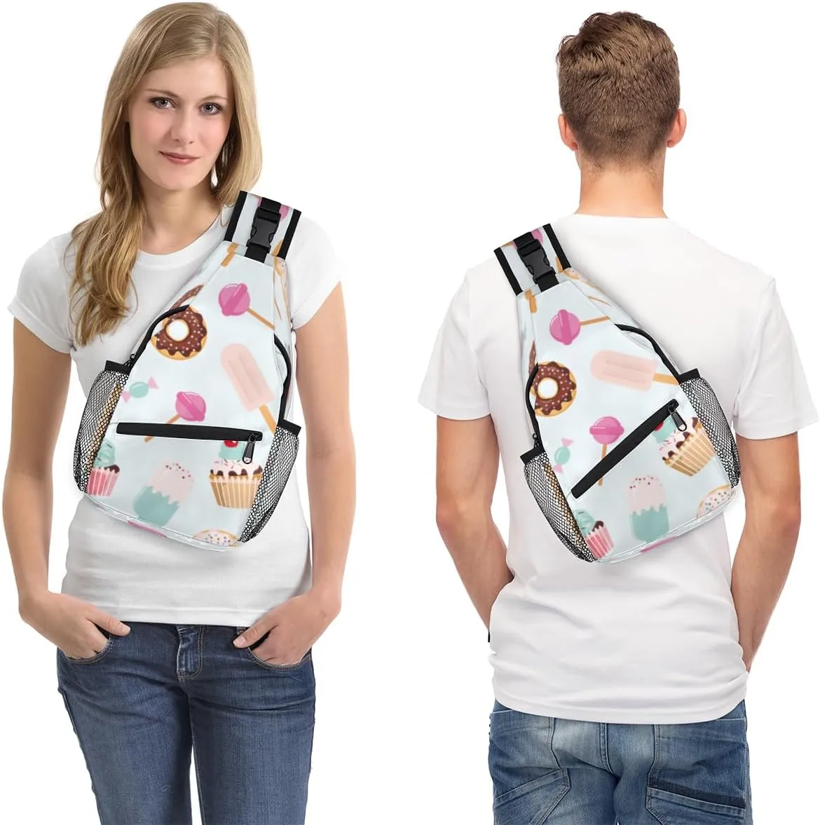Sling Bag for Women Men Chest Shoulder Backpack Multipurpose Crossbody Bag Lightweight Travel Hiking Daypack