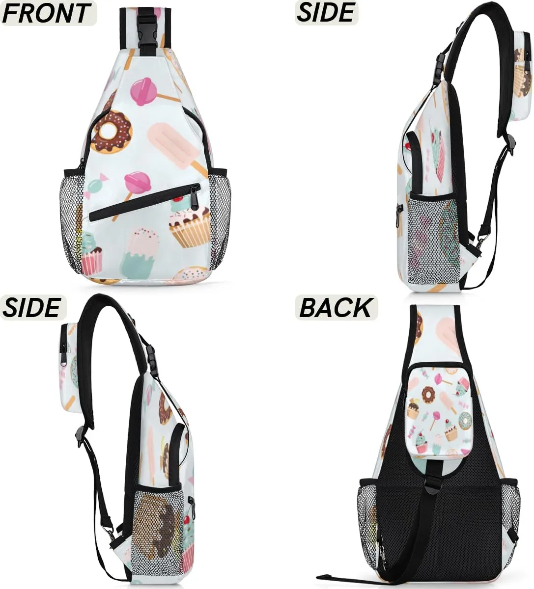 Sling Bag for Women Men Chest Shoulder Backpack Multipurpose Crossbody Bag Lightweight Travel Hiking Daypack