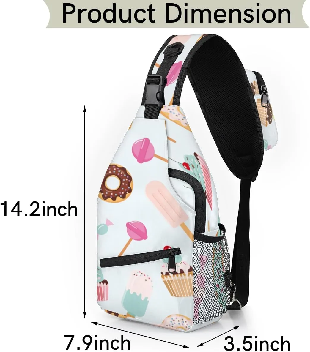 Sling Bag for Women Men Chest Shoulder Backpack Multipurpose Crossbody Bag Lightweight Travel Hiking Daypack