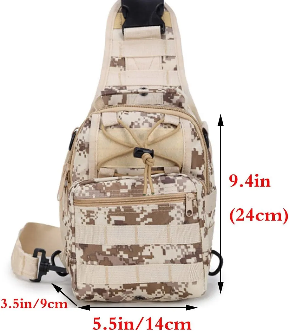 Small Hiking Daypack Sling Chest Bag Multifunctional Shoulder Messenger Crossbody Backpack Camping Pack