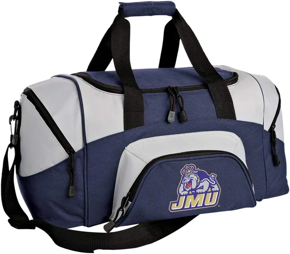 SMALL James Madison University Gym Bag Deluxe JMU Travel Duffel Bag