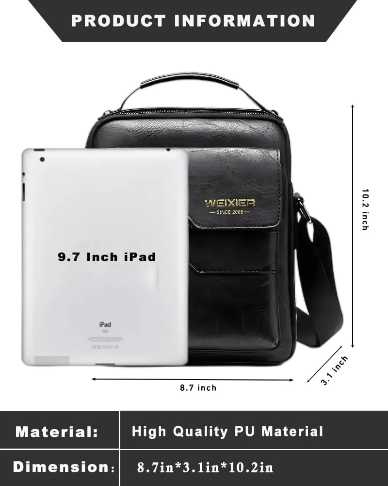 Small Messener Bag for Men, Man Purse Crossbody Shoulder Bags, Men Casual Sling Pack Men Briefcase for Work Business Travel