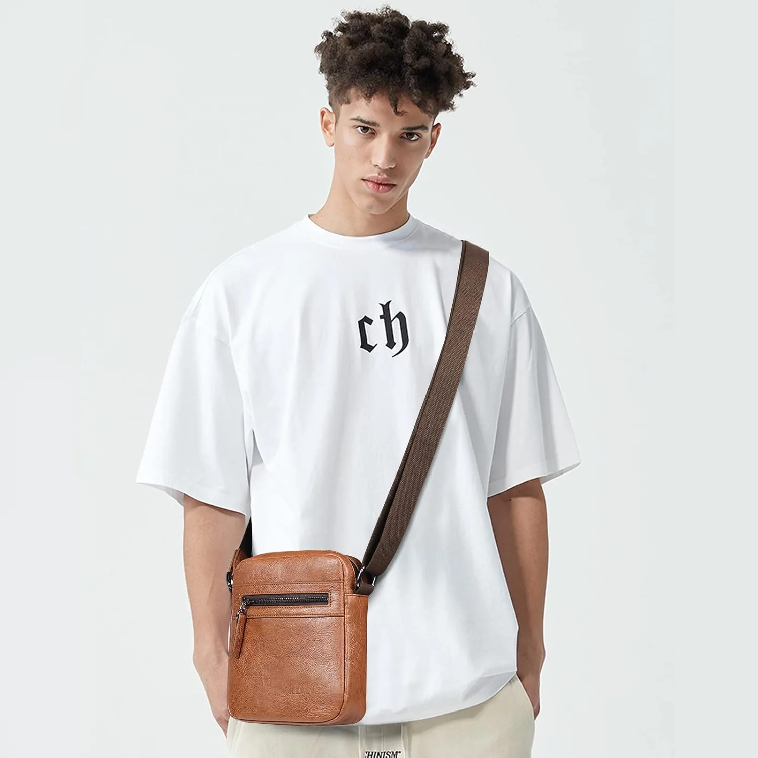 Small/Medium Crossbody bag for men shoulder bag mens purse satchel leather messenger bag gift man