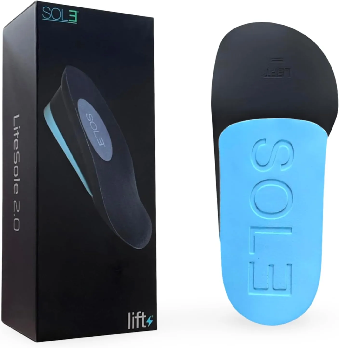 SOL3 Original Height Increase Insoles - Men’s Adjustable 2-Level Shoe Lift 1.75 Inch Taller Elevation Inserts