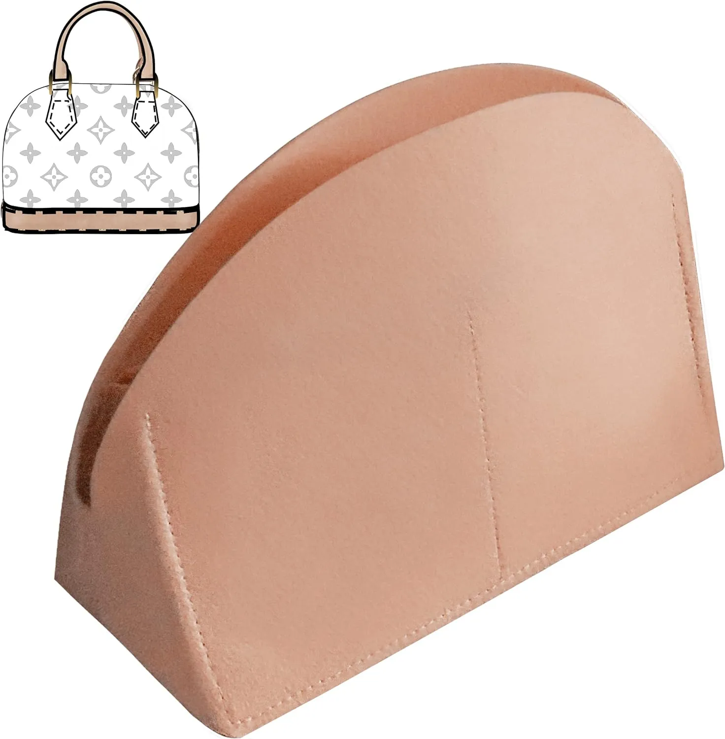 Soyizom Felt Purse Organizer Insert for Tote, Fits Alma BB PM, Pink