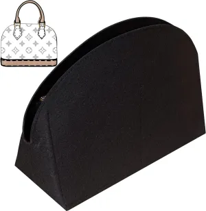 Soyizom Felt Purse Organizer Purse Insert Fits Alma BB PM Insert Tote Organizer for Women Purse Liner Purse in Purse(PM,Black)