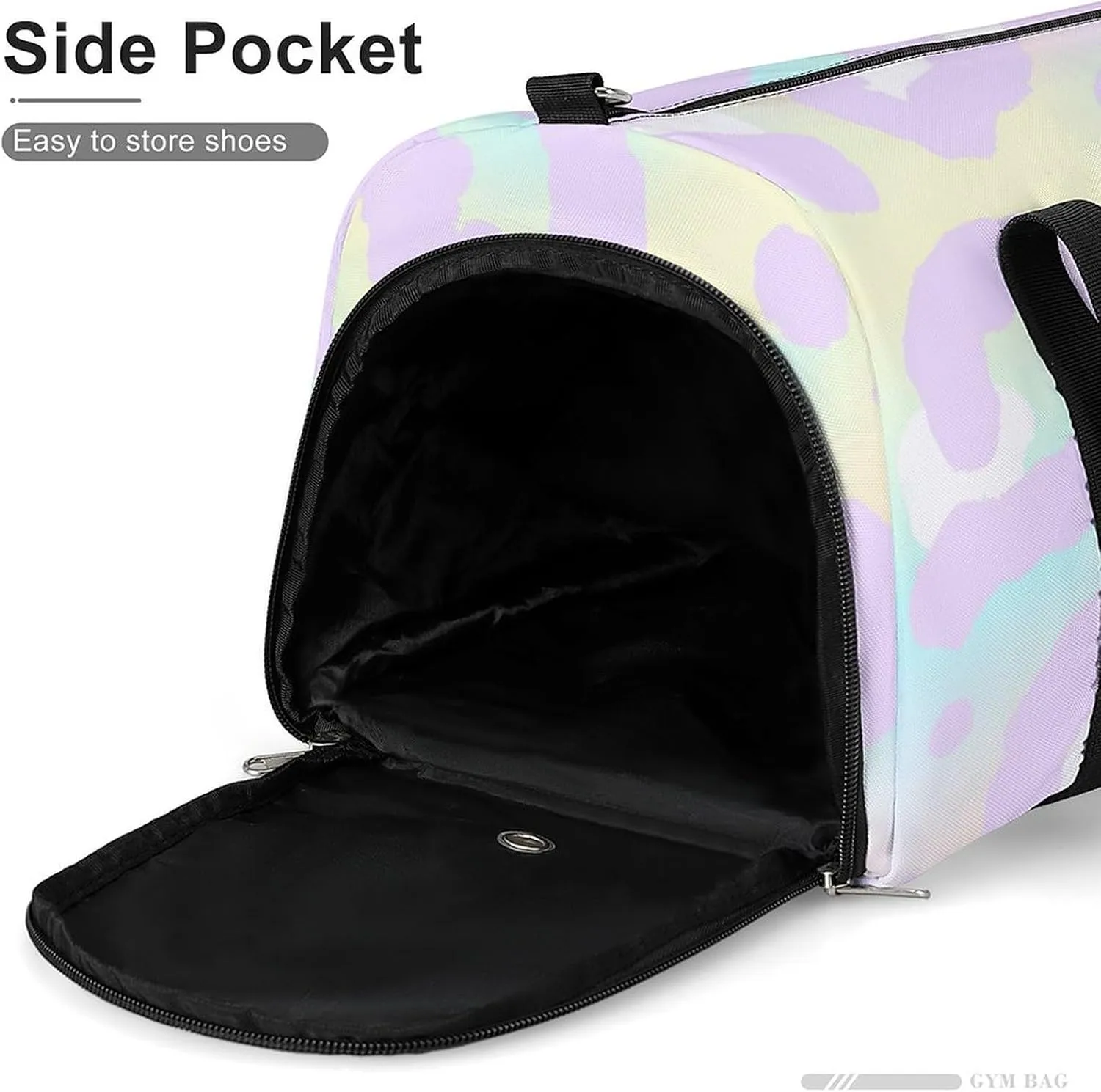 Sport Gym Duffel with Shoe Compartment Wet Pocket, Animal-print-leopard-skin Shoulder Travel Bag for Women Men, style-4