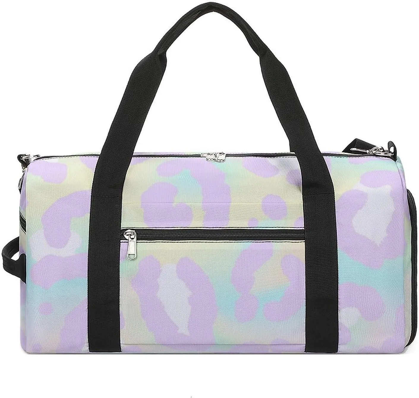 Sport Gym Duffel with Shoe Compartment Wet Pocket, Animal-print-leopard-skin Shoulder Travel Bag for Women Men, style-4