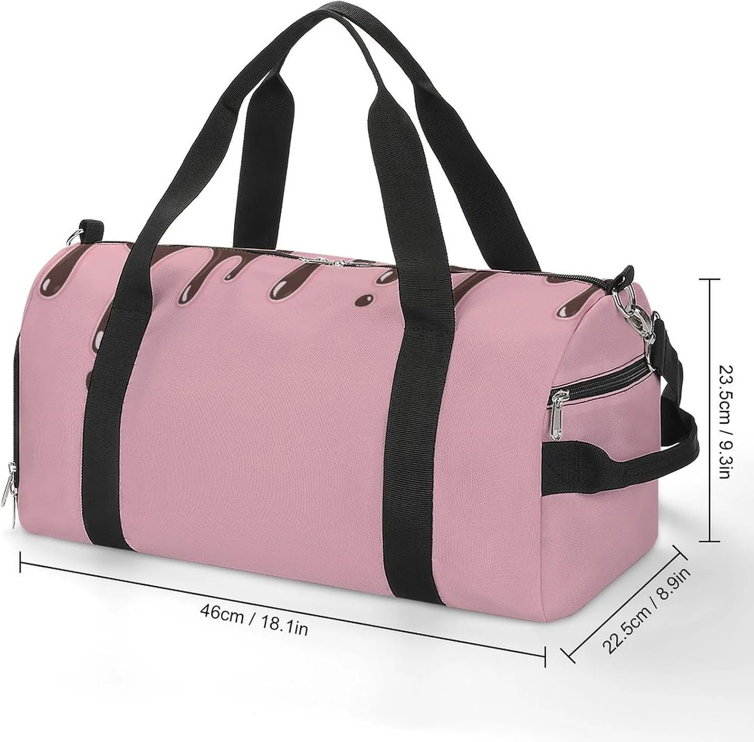 Sport Gym Duffel with Shoe Compartment Wet Pocket, Chocolate-melted-cute Shoulder Travel Bag for Women Men, style-2