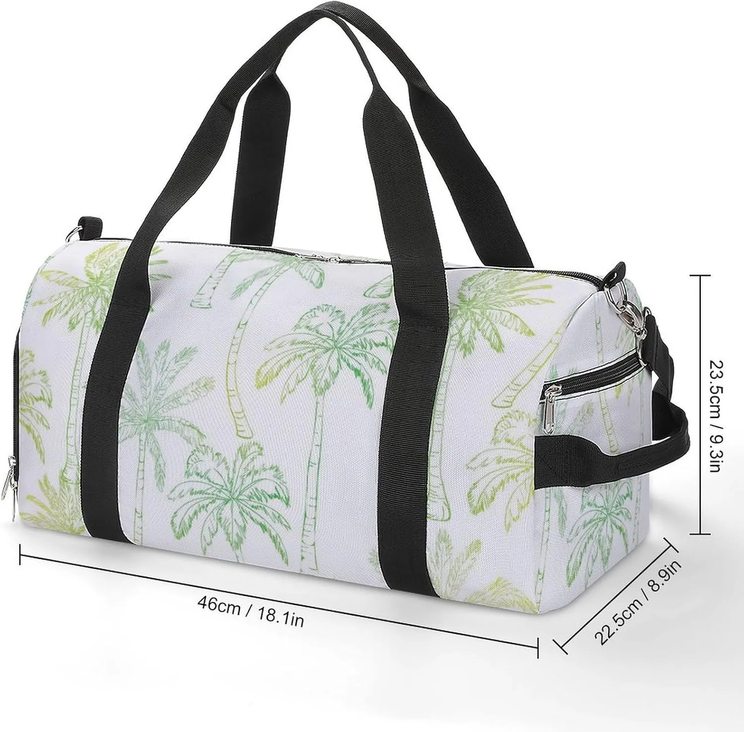 Sport Gym Duffel with Shoe Compartment Wet Pocket, Palms-trees Shoulder Travel Bag for Women Men, style-1