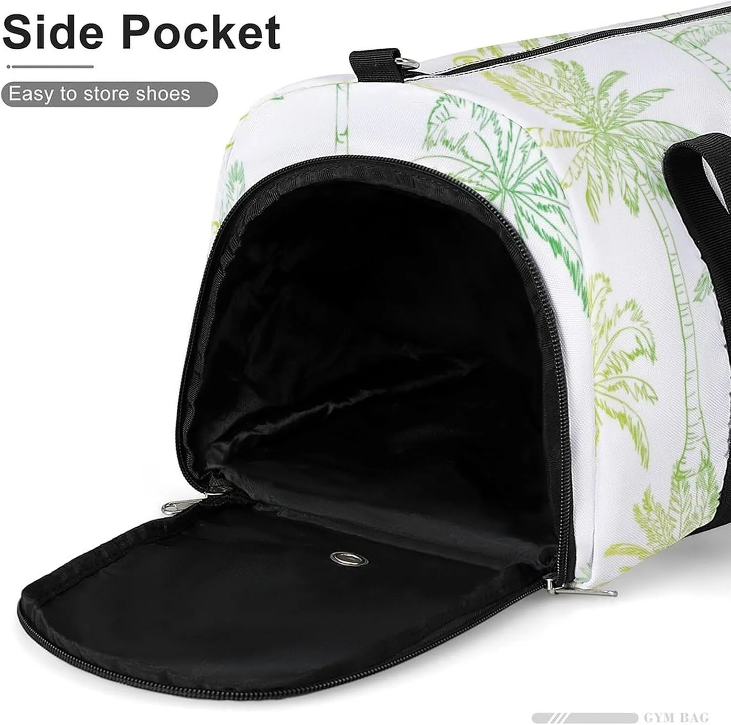 Sport Gym Duffel with Shoe Compartment Wet Pocket, Palms-trees Shoulder Travel Bag for Women Men, style-1