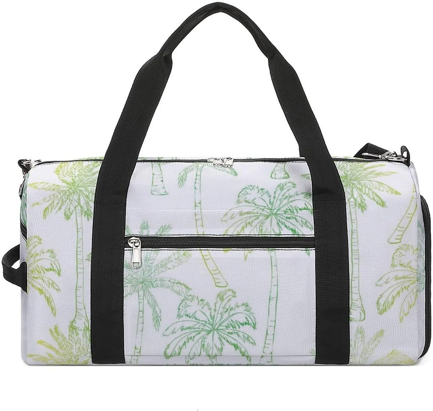 Sport Gym Duffel with Shoe Compartment Wet Pocket, Palms-trees Shoulder Travel Bag for Women Men, style-1