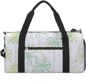 Sport Gym Duffel with Shoe Compartment Wet Pocket, Palms-trees Shoulder Travel Bag for Women Men, style-1