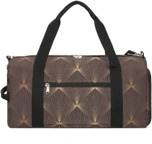 Sport Gym Duffel with Shoe Compartment Wet Pocket, Scales-Vintage-Print Shoulder Travel Bag for Women Men
