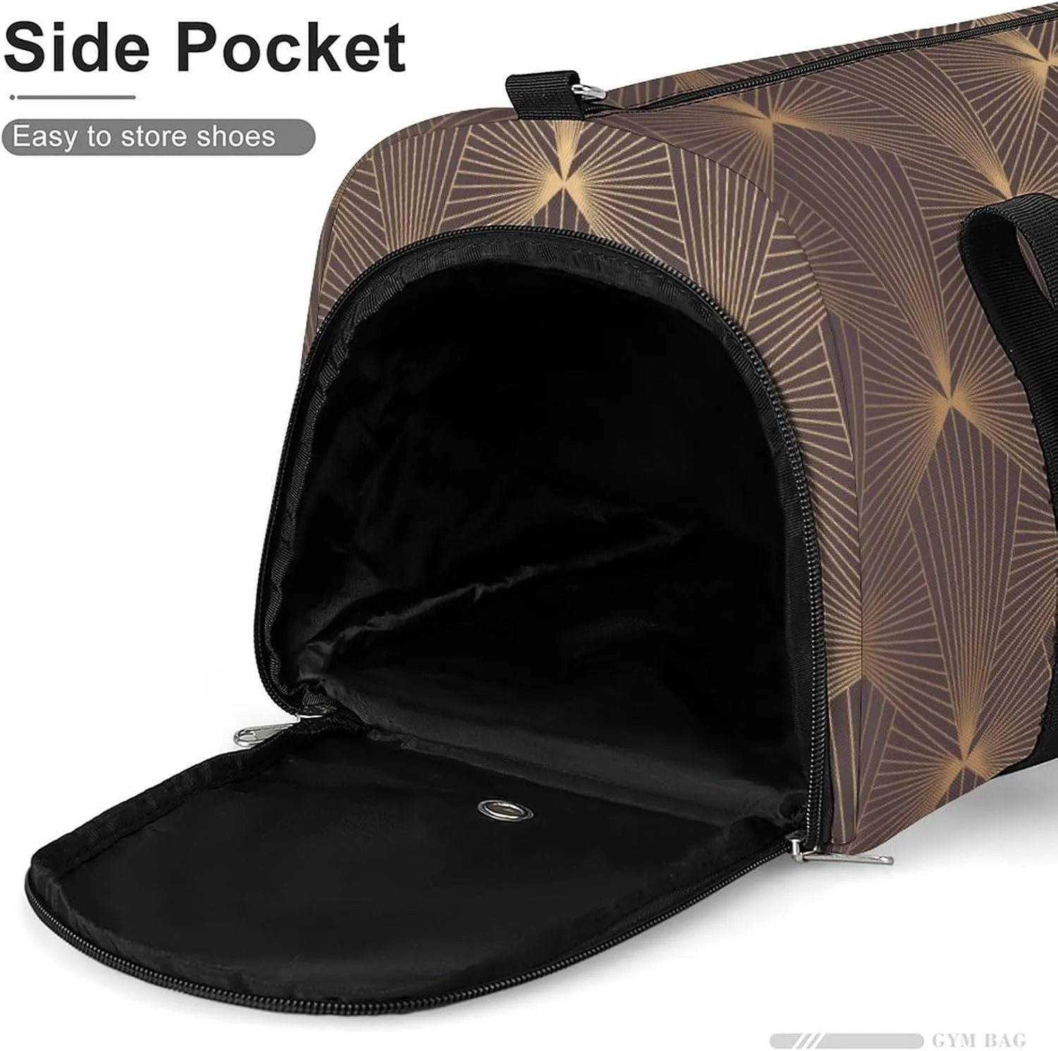 Sport Gym Duffel with Shoe Compartment Wet Pocket, Scales-Vintage-Print Shoulder Travel Bag for Women Men