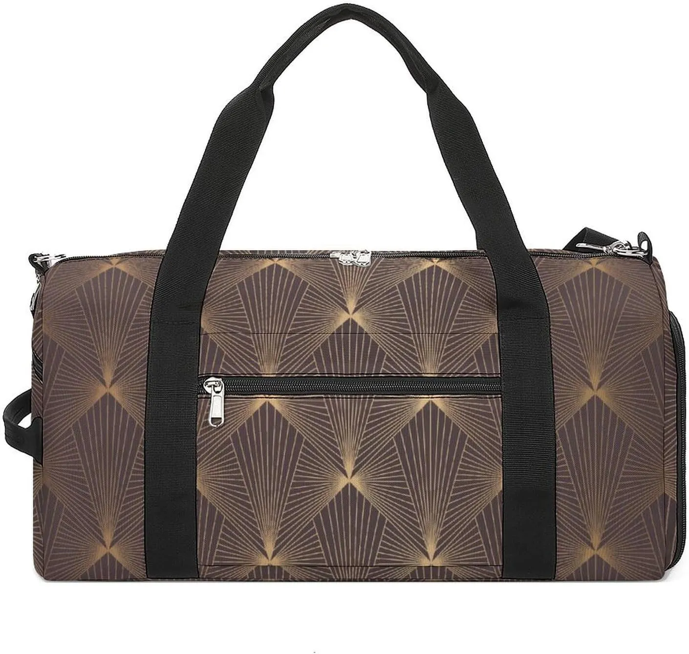 Sport Gym Duffel with Shoe Compartment Wet Pocket, Scales-Vintage-Print Shoulder Travel Bag for Women Men
