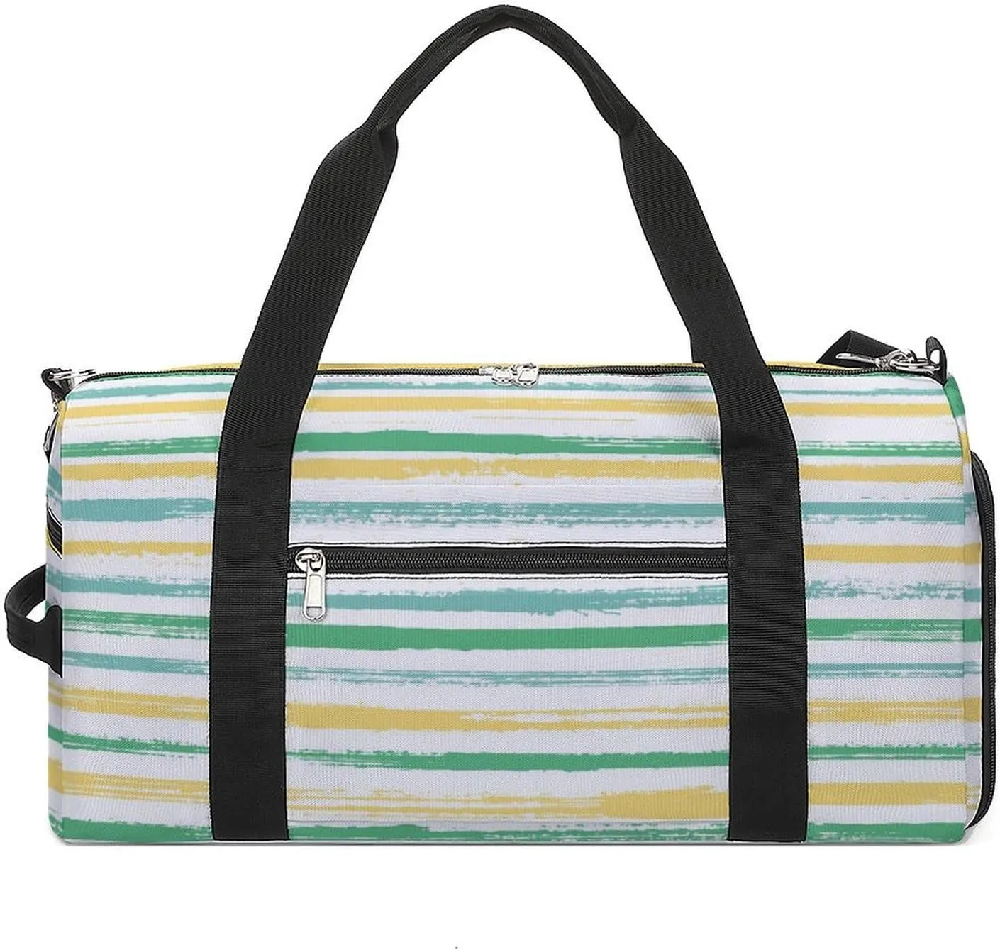 Sport Gym Duffel with Shoe Compartment Wet Pocket, Stripes-watercolor Shoulder Travel Bag for Women Men, style-3