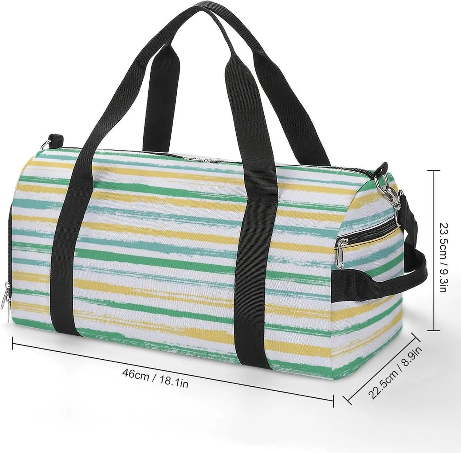 Sport Gym Duffel with Shoe Compartment Wet Pocket, Stripes-watercolor Shoulder Travel Bag for Women Men, style-3