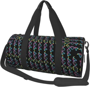 Sports Duffel Science Molecule Round Gym Bag For Men/Women Dance Travel Weekender