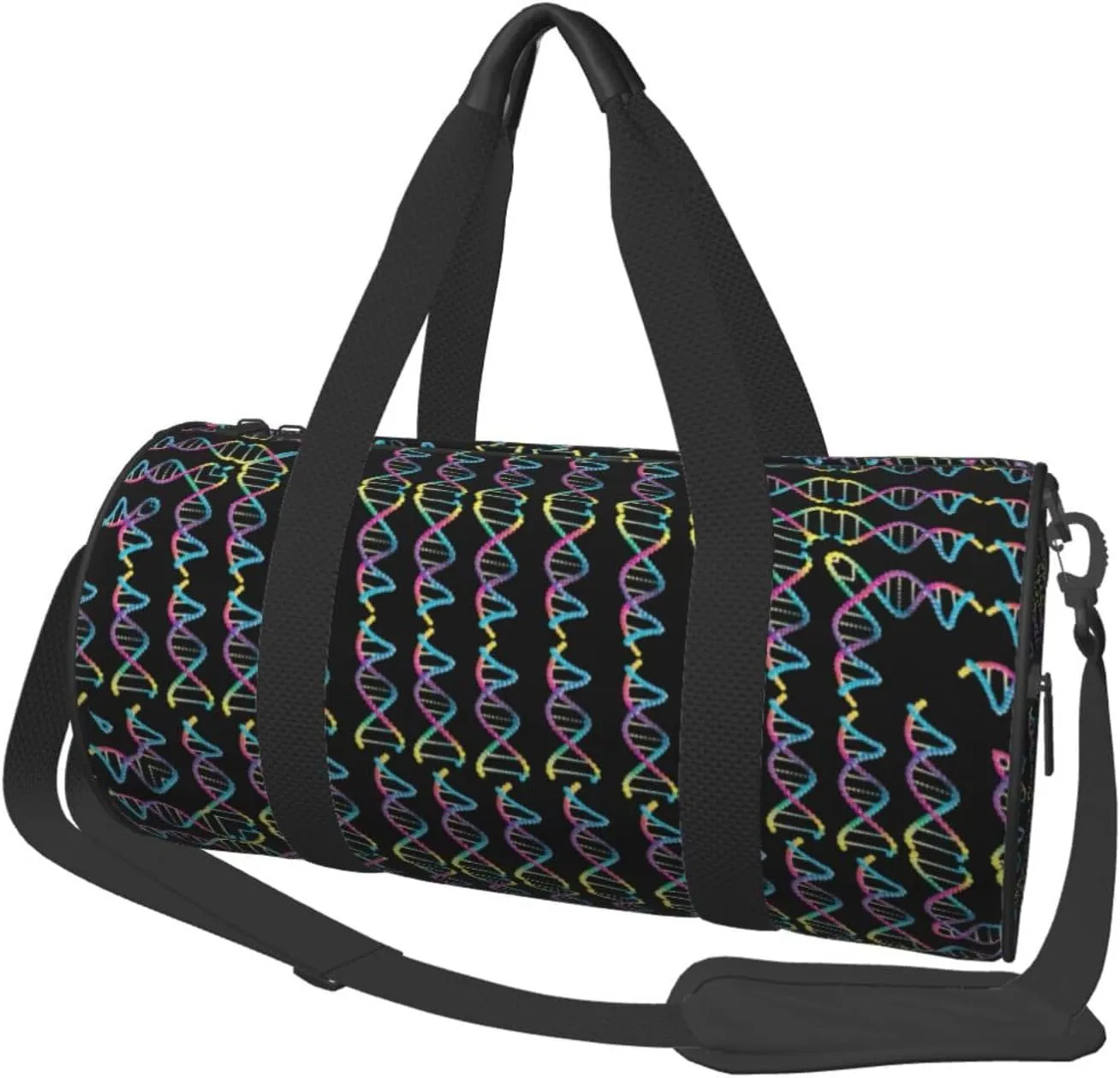 Sports Duffel Science Molecule Round Gym Bag For Men/Women Dance Travel Weekender